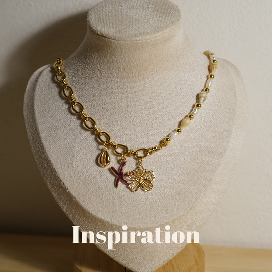 Chaîne perlé lapis lazuli