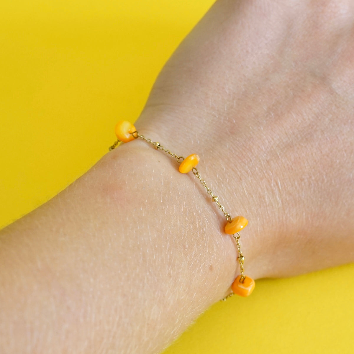 Bracelet Jade orange