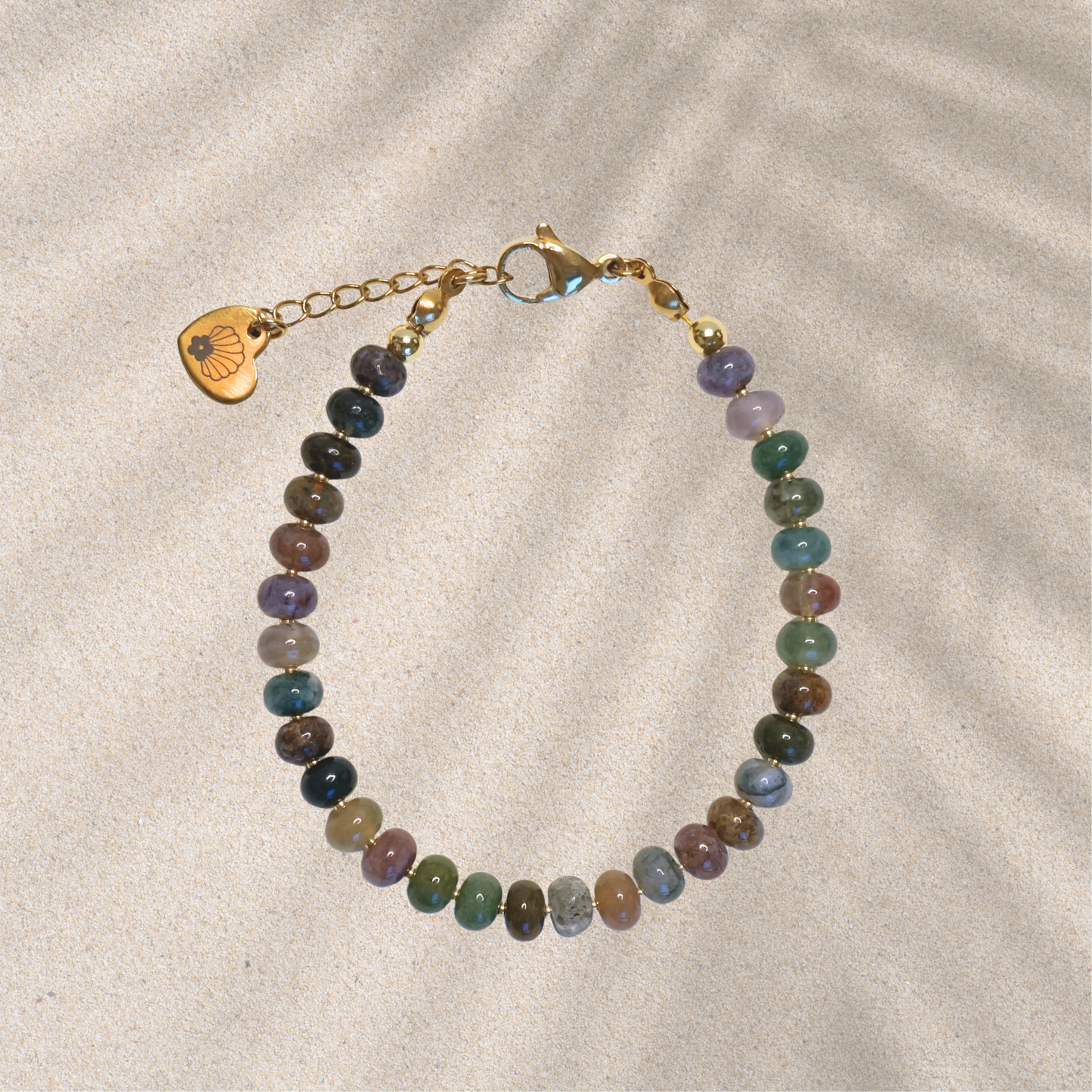 Bracelet fait main doré avec pierres naturelles – cadeau original