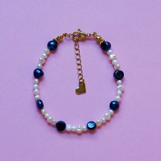 Bracelet Eva bleu perle eau douce