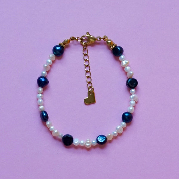 Bracelet Eva bleu perle eau douce