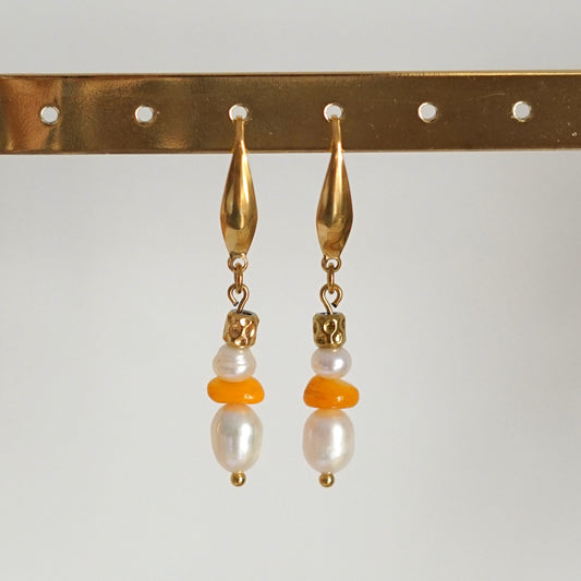 Boucles Eva orange