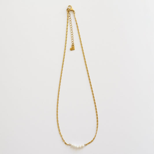 Collier Selene blanc 5 perles