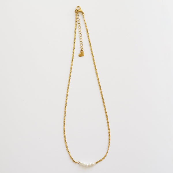 Collier Selene blanc 5 perles