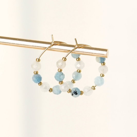Créoles Cléo Bleu – Collection Dolce Vita