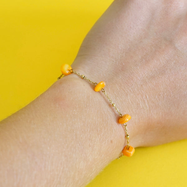 Bracelet Jade orange