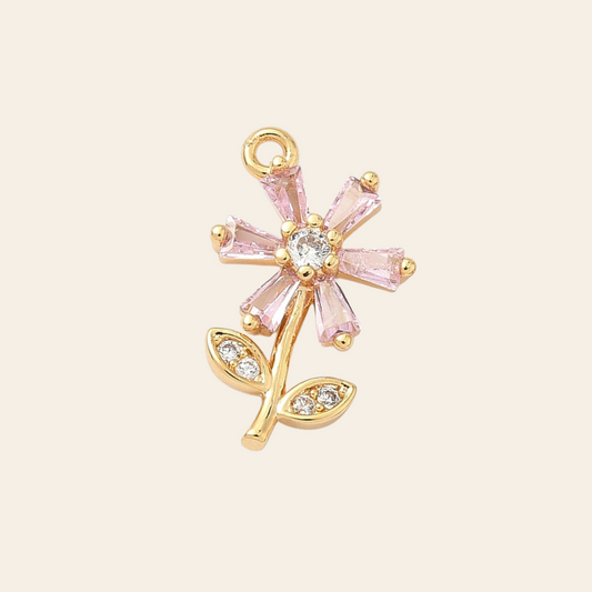 Fleur rose zircon