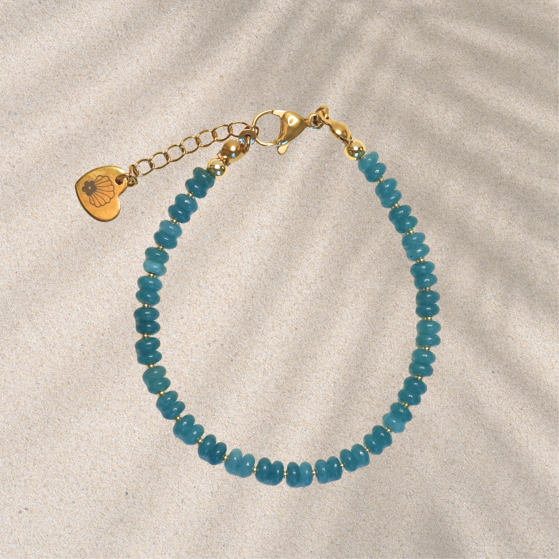 Bracelet fait main doré avec pierres naturelles – cadeau original